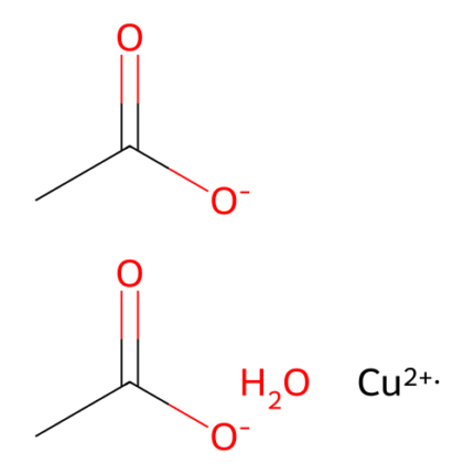 Copper acetate monohydrate, min 98%, ACS Grade, 100 grams