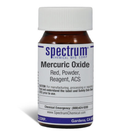 Mercuric Oxide, Red, Powder, Reagent, ACS Grade, 25 grams
