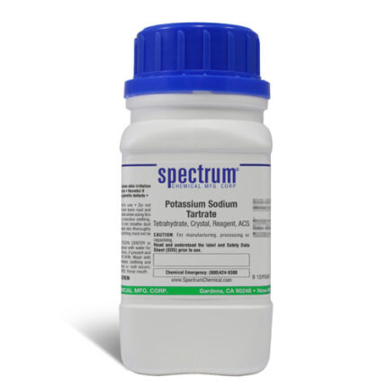 Potassium Sodium Tartrate, Tetrahydrate, Crystal, Reagent, ACS Grade, 125 grams
